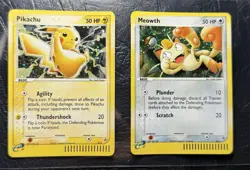 2003 RAW 2 Card lot PIKACHU 12 MEOWTH 13 HOLO Rare POKEMON Promos - Image 1