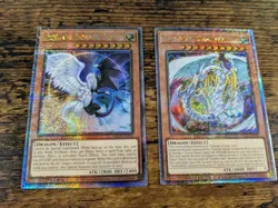 YU-GI-OH 2 CARD QCR LOT L& D DRAGON & RAINBOW DRAGON NM - Image 1