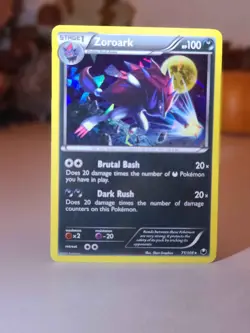 Pokemon TGC 2012 Dark Explorers Cracked Ice Zoroark 71/108 Holo Rare card in NM - Image 1