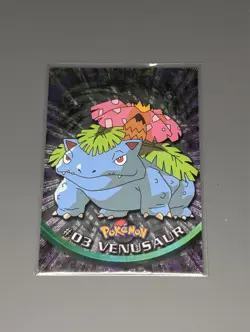 Pokemon Card - #03 Venusaur HOLO | BLACK LOGO | Topps Pokemon Series 1 - Image 1