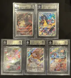 BGS 10 Pokemon Card Japanese Ar Art Rare 5Card Set BULK Battle Partners - Image 1