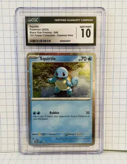Bulbasaur & Squirtle Pokemon Card Lot - 2023 Black Star Promos Cosmos Holo - Image 1