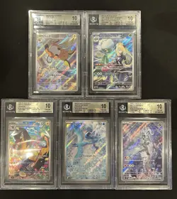 BGS 10 Pokemon Card Japanese Ar Art Rare 5Card Set BULK Battle Partners - Image 1