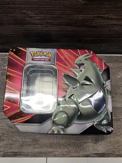 Pokemon TCG Tyranitar V Tin Empty Container Only (No Cards) Good Condition New - Image 1