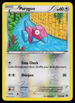 Porygon 64/98 Common XY - Ancient Origins Reverse Holo Pokemon Card - Image 1