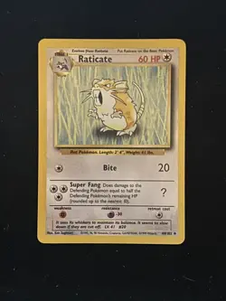 RATICATE - Base Set - 40/102 - Uncommon - Pokemon Card - Unlimited Edition MINT - Image 1