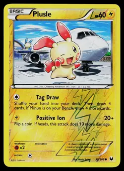Pokemon Card - Plusle Dark Explorers 39/108 Reverse Holo - Image 1