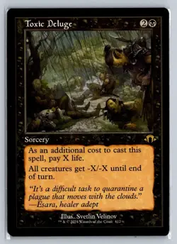MTG Modern Horizons 3 Retro Border #412 Toxic Deluge Rare Sorcery - Image 1