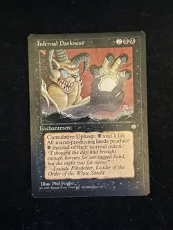 Infernal Darkness LP, English MTG Ice Age Magic the Gathering - Image 1