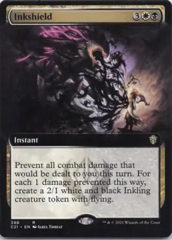 Inkshield (Extended Art) Commander 2021 Regular Rare #398 NM MTG - Image 1