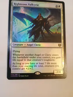 MTG 1x FOIL Righteous Valkyrie # 24 The List - Kaldheim Magic Gathering x1 NM - Image 1
