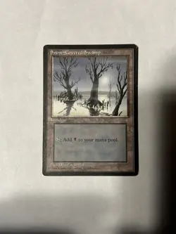 Snow-Covered Swamp - Ice Age - Lightly Played MTG Magic the Gathering - Image 1