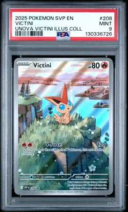 PSA 9 2025 Pokemon SVP EN-SV Black Star Promo Victini - Image 1