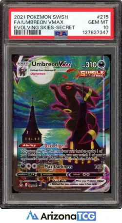 Pokemon 2021 Umbreon VMAX 215/203 Alt Art Evolving Skies GEM MINT PSA 10 - Image 1