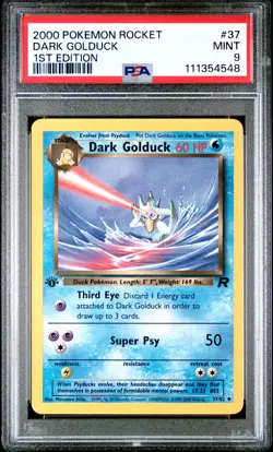 Dark Golduck 2000 Pokemon Rocket #37 1st Edition PSA 9 NEW SLAB - Image 1