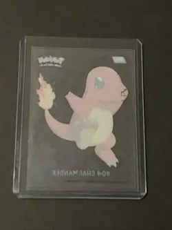 2000 Topps Pokemon TV Animation Charmander Series 2 Stick Ons -peeled - Image 2