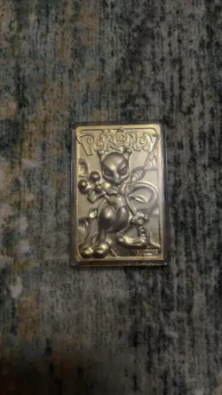 Mewtwo - Pokemon 23k Gold Plated Trading Card Burger King Promo 1999 Nintendo - Image 1