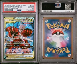 PSA 10 GEM MINT Japanese Pheromosa Buzzwole GX 001/173 Full Metal Wall Pokemon - Image 3