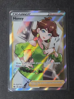 Honey 192/198 Pokemon Sword & Shield Chilling Reign Full Art Trainer Holo NM - Image 1