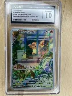 Pokemon TCG Gem Mint 10 CGC Charmander 044 Holo Obsidian Flames Promo Card - Image 1