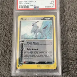 Absol Holo PSA 9 Pokemon 2004 EX Team Magma v Team Aqua Box Topper 96/95 - Image 1