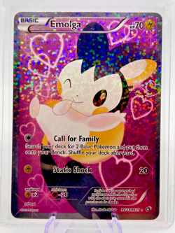 Pokemon Emolga Holo Full Art Legendary Treasures 2016 Radiant Collection RC23 - Image 1