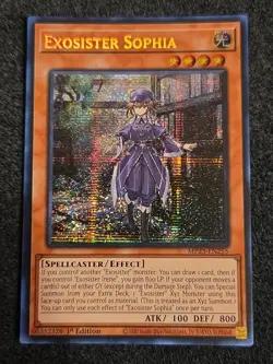YuGiOh! TCG Exosister Sophia MP23-EN255 Prismatic Secret Rare 1st Edition NM - Image 1