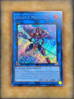 Yugioh P roxy F Magician BLTR-EN094 Secret Rare 1st Ed NM - Image 1