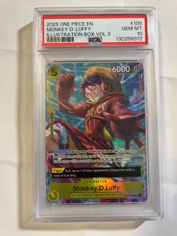 Monkey.D.Luffy (Illustration Box Vol.3) OP07-109 One Piece Promo Cards - PSA 10 - Image 1