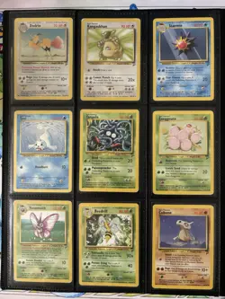 Pokemon TCG Base Set 2 Card Lot of 9 Vintage 1995-2000 Heavily Played Condition - Image 1