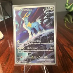 Pokemon Cobalion Holo Black Bolt Illustration Card 144/086 SV Rare - Image 1