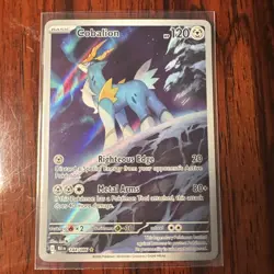 Pokemon Cobalion Holo Black Bolt Illustration Card 144/086 SV Rare - Image 2