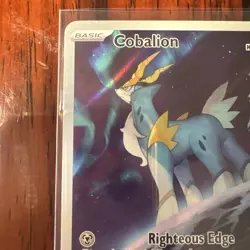 Pokemon Cobalion Holo Black Bolt Illustration Card 144/086 SV Rare - Image 3