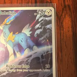 Pokemon Cobalion Holo Black Bolt Illustration Card 144/086 SV Rare - Image 4