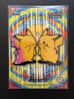 Pokemon Topps 2000 TV Animation Series 2 Stick-Ons #132 Ditto Card 5 of 10 - Image 1