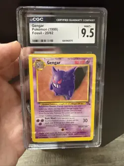 Pokemon Gengar TCG 20/62 Non-Holo Card Fossil - Image 1