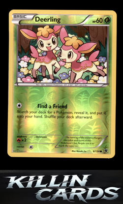 Reverse Holofoil Deerling 8/124 Pokemon Common XY - Fates Collide Card NM - Image 1