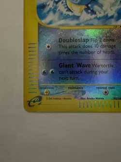 Pokemon Wartortle Reverse Holo E Reader Card 92/165 Expedition Base Set LP - Image 5