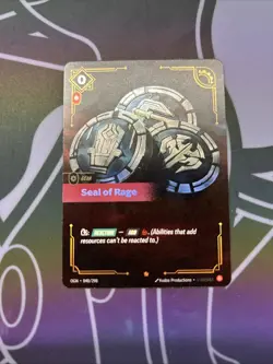 Riftbound TCG League Of Legends Origins Epic Seal of Rage 040/298 NM Card - Image 1