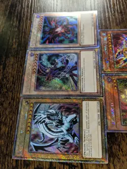 YU-GI-OH 5 CARD LOT BEWD DM REBD DMG KURIBANDIT PLATINUM SEC RARE NM - Image 2
