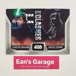 Topps 2023 Star Wars: Epic Clashes Luke Skywalker vs. Darth Vader card EC-14 MN - Image 1