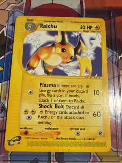Raichu Expedition Base Set 25/165 Reverse Holo Rare Pokemon Card WOTC - Image 2