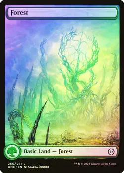 Forest (266) - Full Art Phyrexia: All Will Be One Foil - Image 1