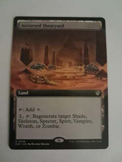 Accursed Duneyard Extended Art NM MTG Aetherdrift Commander Magic the Gathering - Image 1