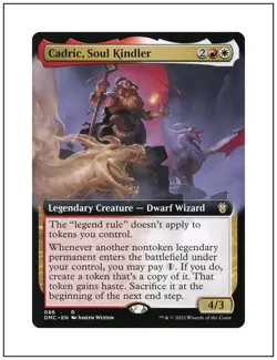 1x Cadric, Soul Kindler, Extended Art, Magic the Gathering MTG NM - Image 1