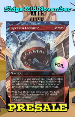 JAWS Reckless Endeavor PRESALE ✨ Borderless FOIL ✨ MTG NM Secret Lair (2177) - Image 1