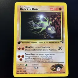 Brock’s Onix 1st Edition Rare 21/132 Gym Heroes Pokemon TCG - Image 1