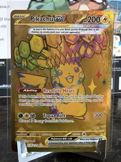 Pikachu ex 179/131 - Gold Hyper Rare - Pokemon TCG: Prismatic Evolutions - NM - Image 1