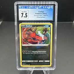 2021 POKEMON SWORD & SHIELD SHINING FATES #046 YVELTAL PSA 8 - Image 1