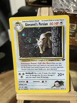 Pokemon TCG Giovanni's Persian 8/132 Gym Challenge Holo Rare Unlimited Swirl - Image 3